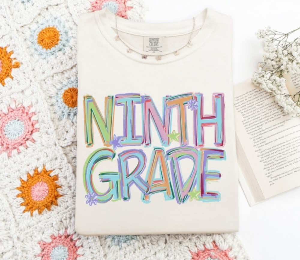 Ninth grade brushstroke 107655 DTF transfer