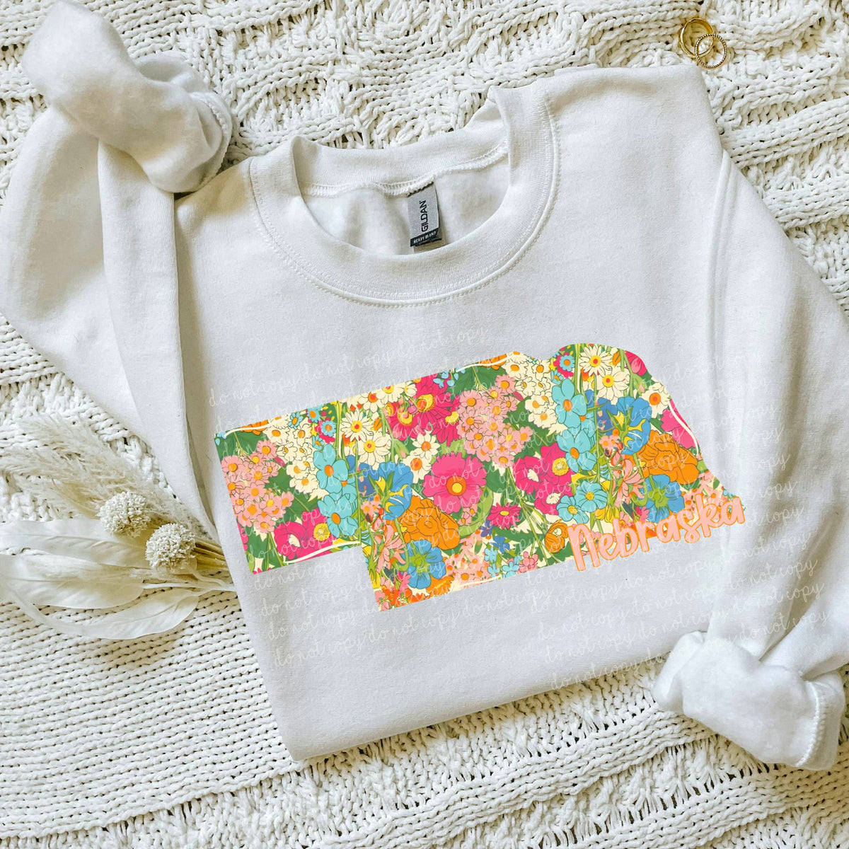 Nebraska florals (MMD) DTF Transfer