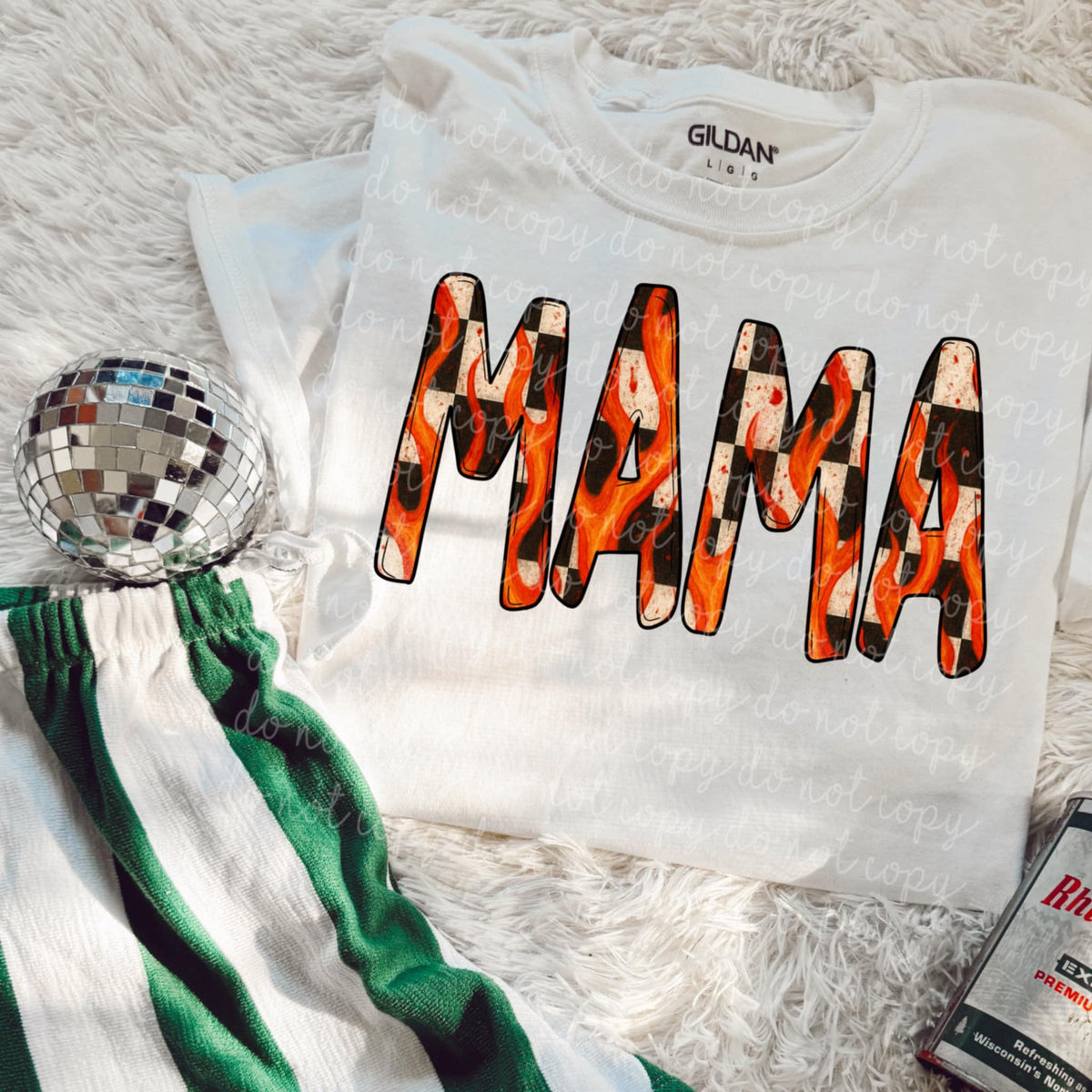 Mama Checker Flames (MMD) DTF transfer