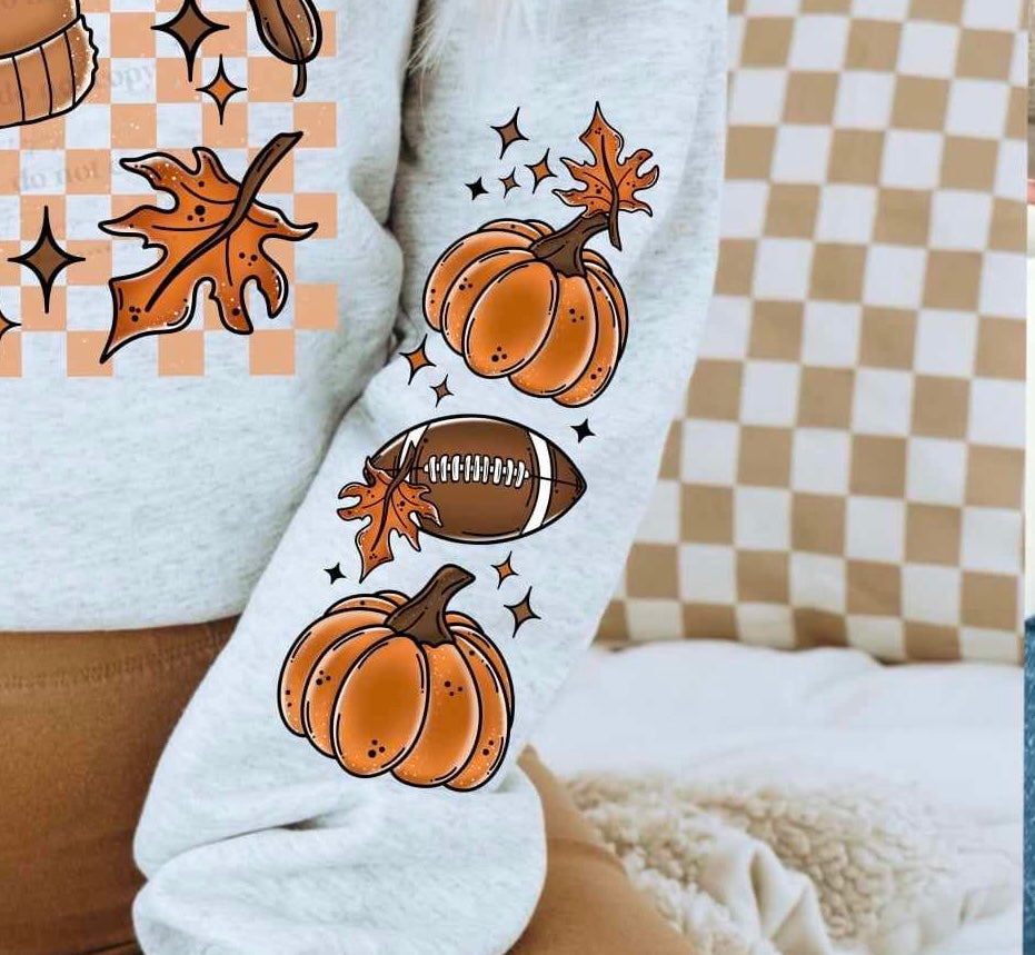 Fall and football cluster SLEEVE (CSC) 60146 DTF transfer