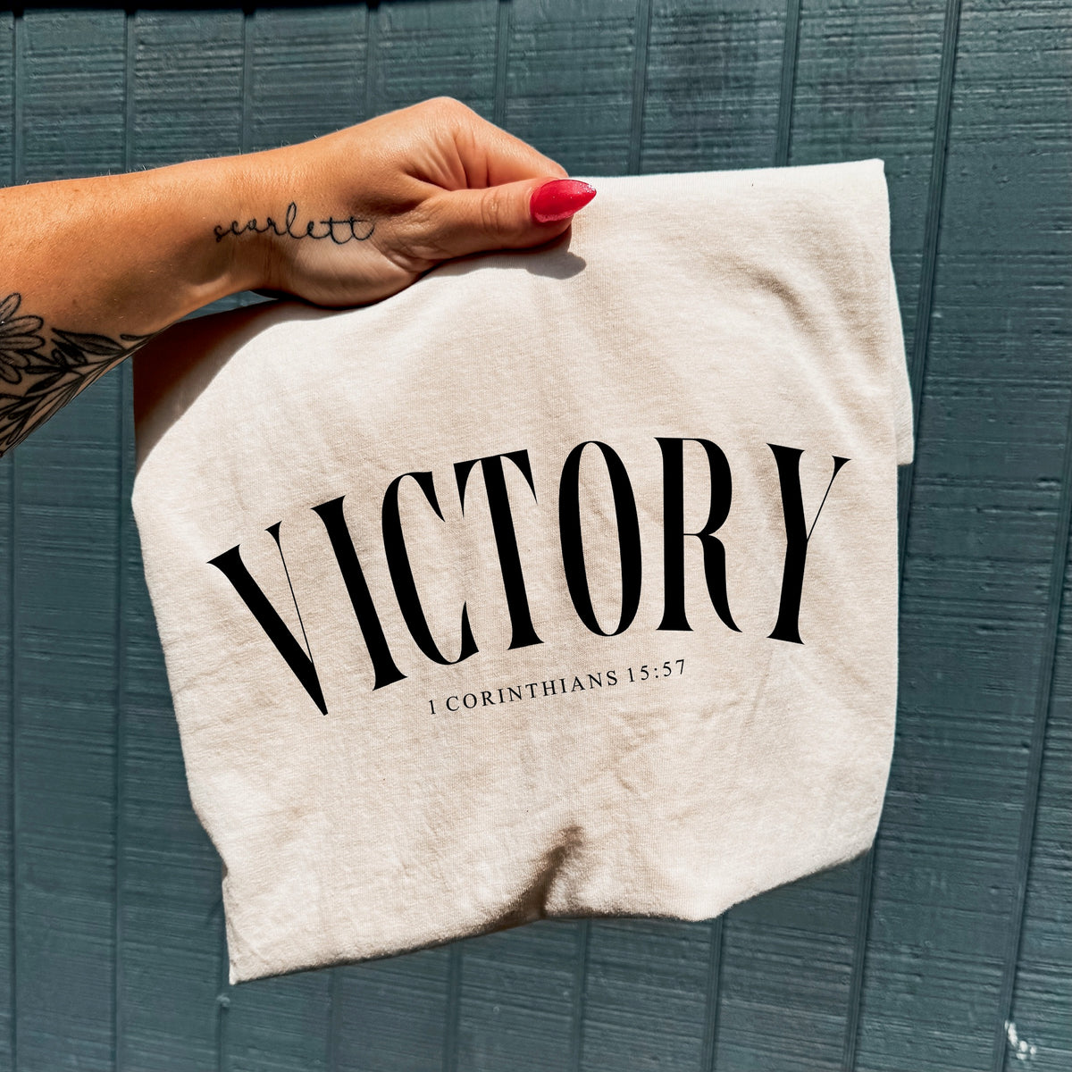 Victory arched BLACK DTF Transfer