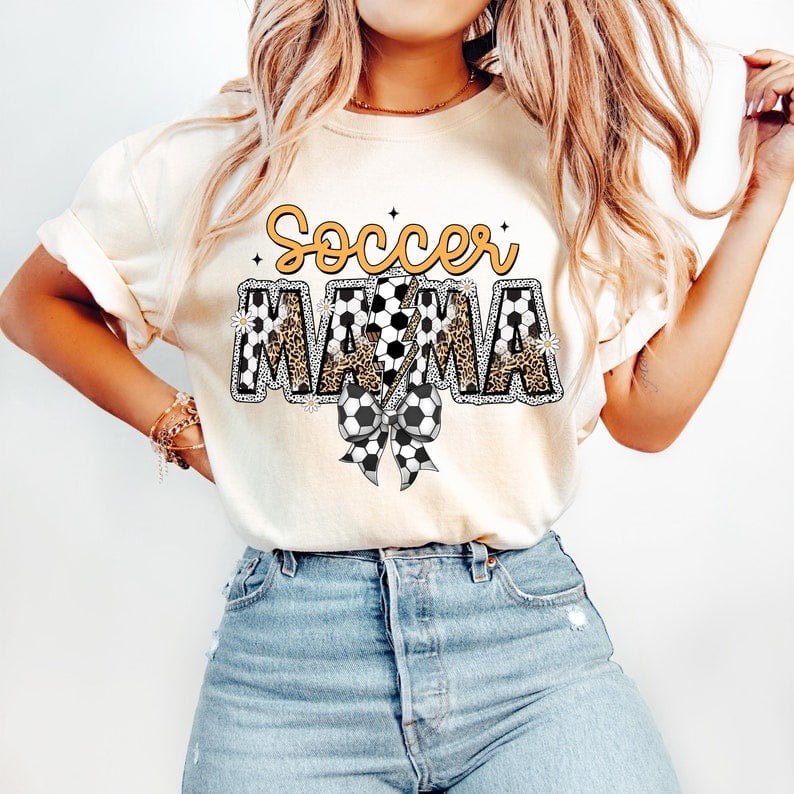 Soccer mama soccer bow 58247 DTF transfer