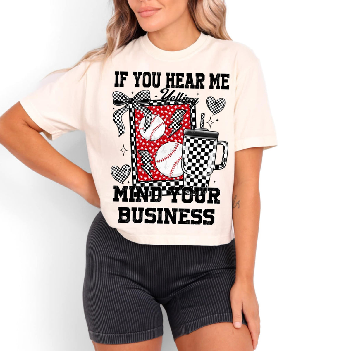 If you hear me mind your business baseball (VIRGO) 90626 DTF transfer