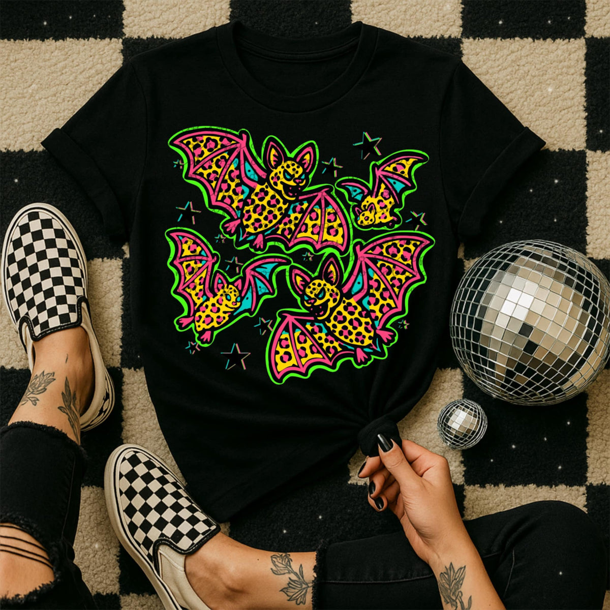 Neon Leopard Bats (MMD) DTF transfer