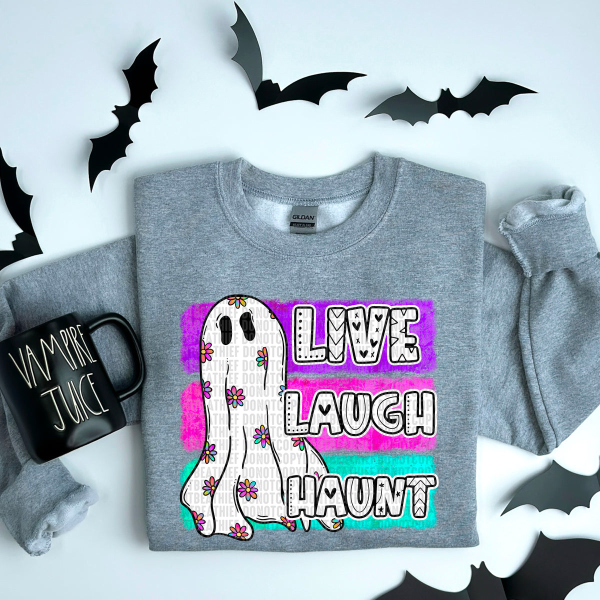 Live laugh haunt 103665 DTF transfer