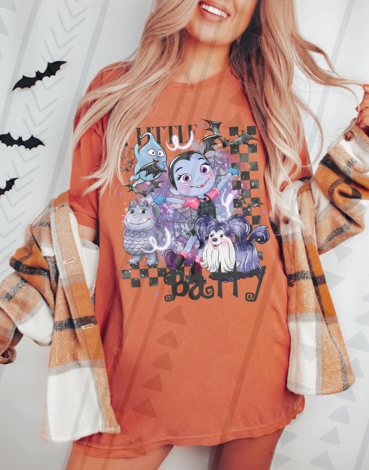 Little batty vampire DTF transfer