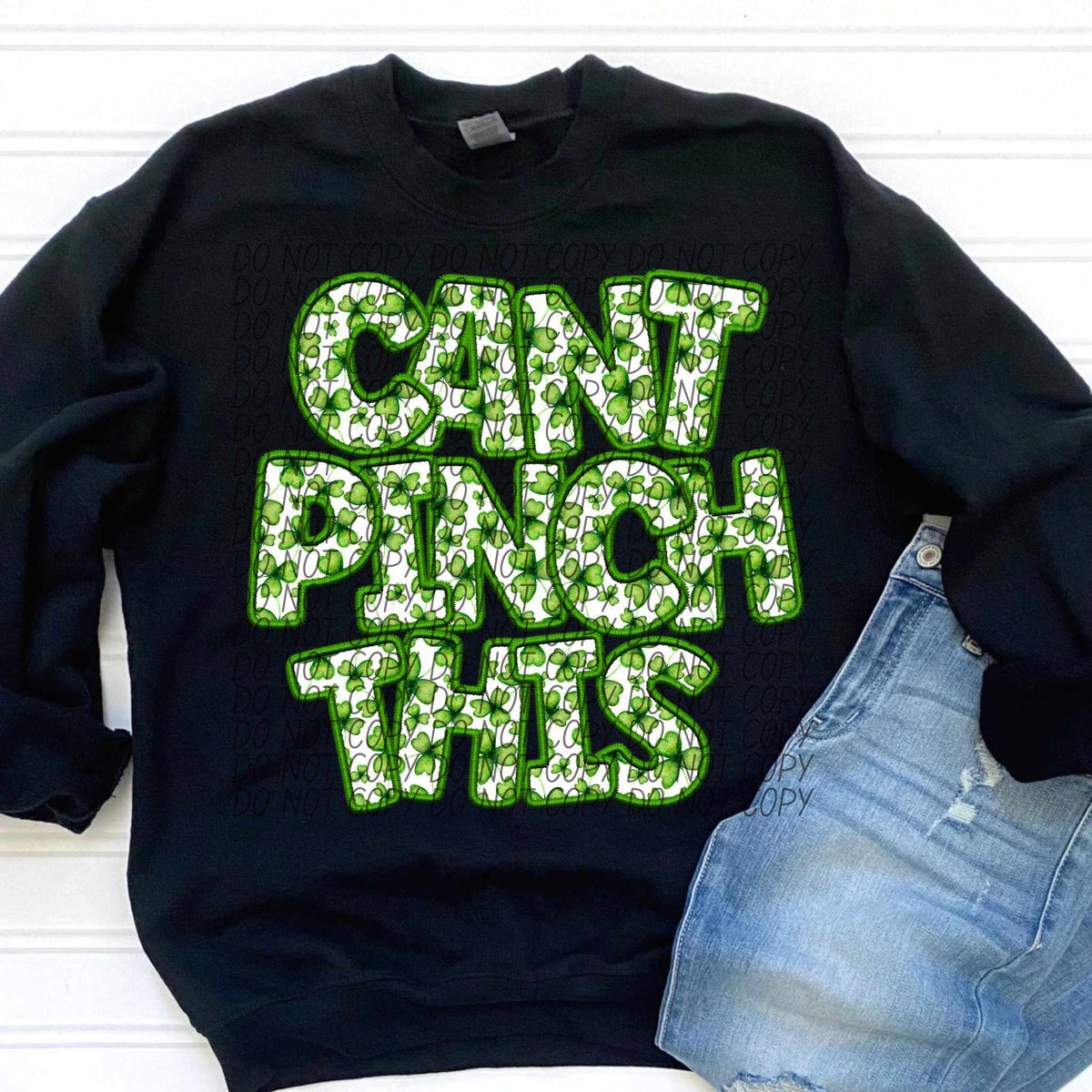 Can’t pinch this clover embroidery (CITY) 85098 DTF transfer