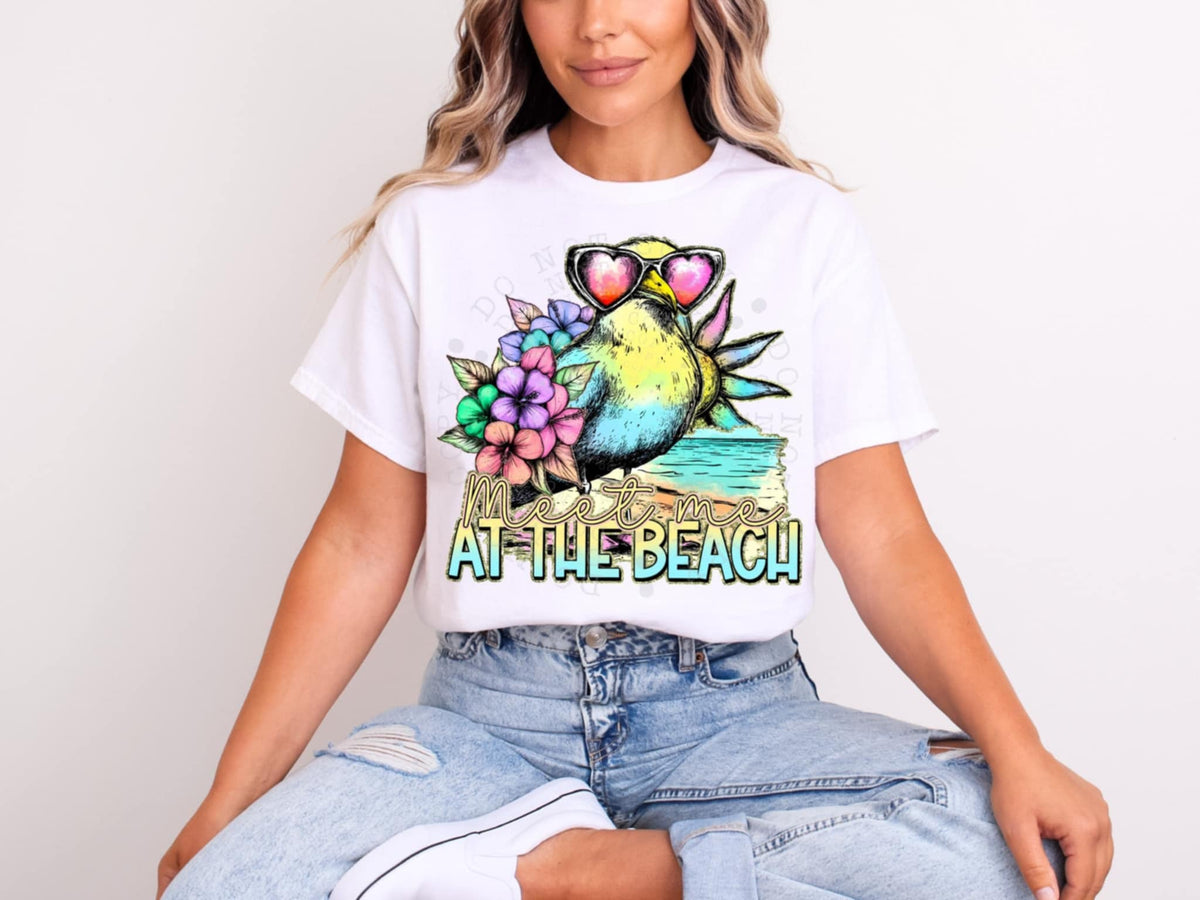 Meet me at the beach bird 96748 DTF transfer