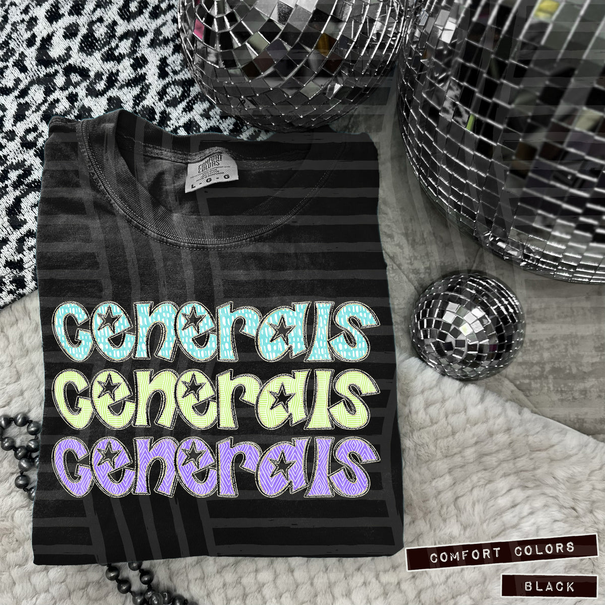 Generals Pastel Star Stacked (Caplinger) 101600 DTF transfer