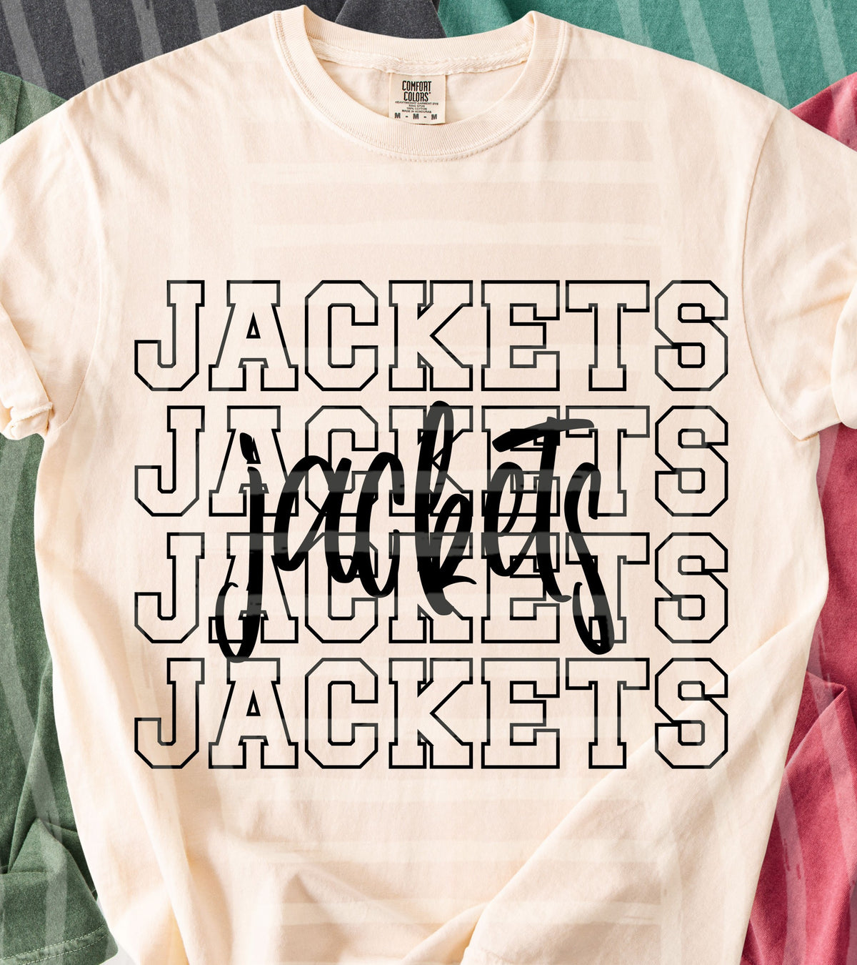jackets simple stacked outlines (Caplinger) DTF Transfer