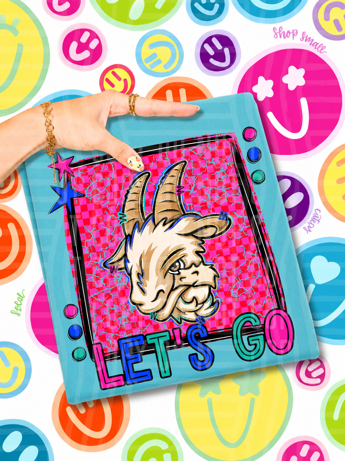 Lets go goats candy mascots (Caplinger) DTF transfer