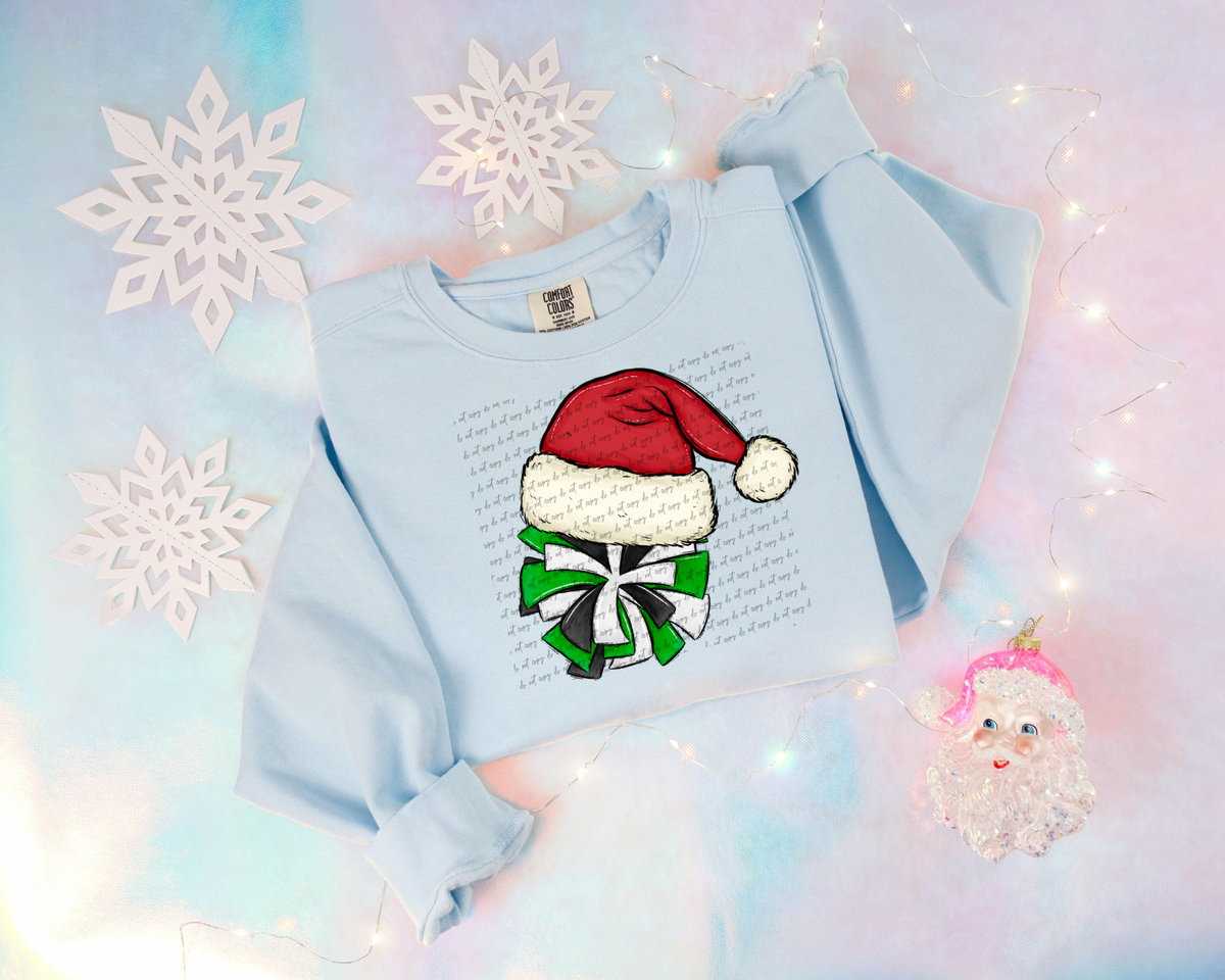 Cheer Pom Green Santa 30383 DTF transfers