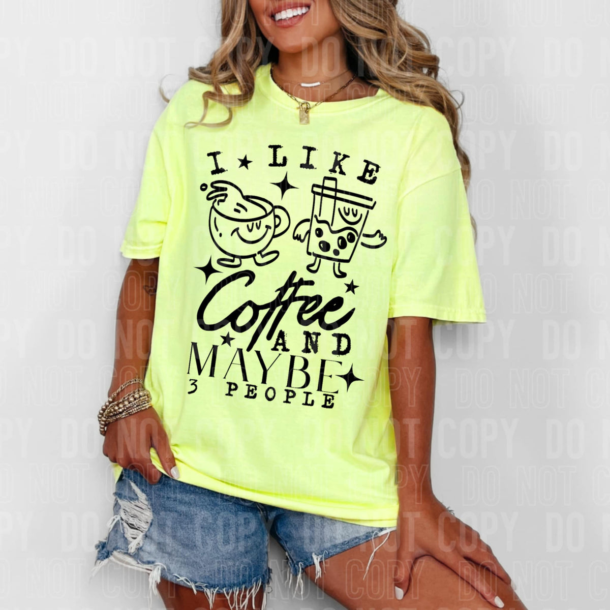 I like coffee and maybe 3 people (SBB) 106298 DTF transfer