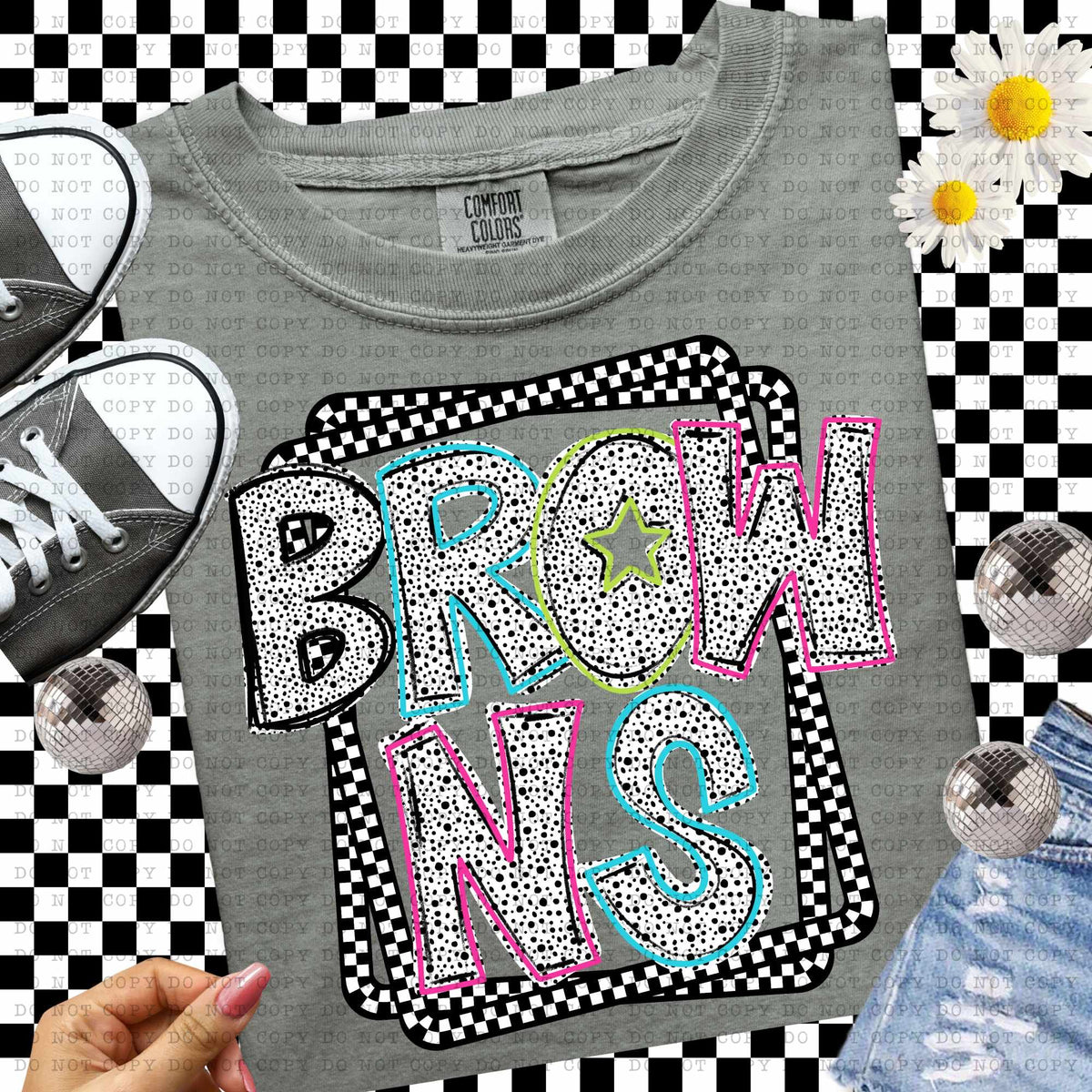 Browns Dalmatian filled mascots (ECHT) 55138 DTF transfer
