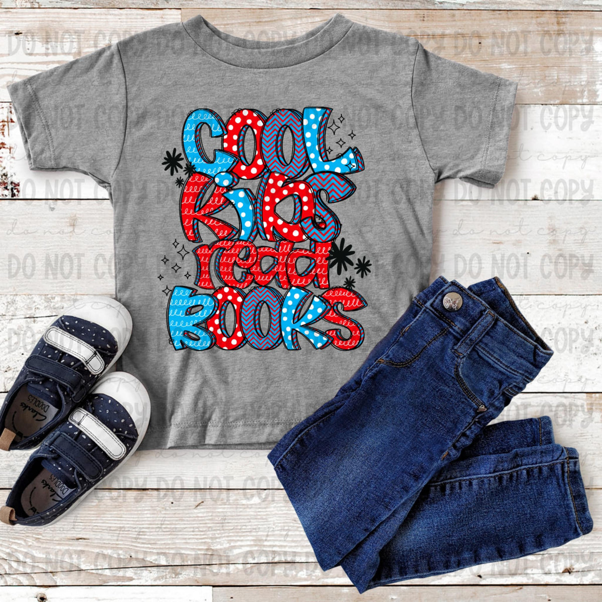 Cool kids read books (REVEL) 91236 DTF transfer