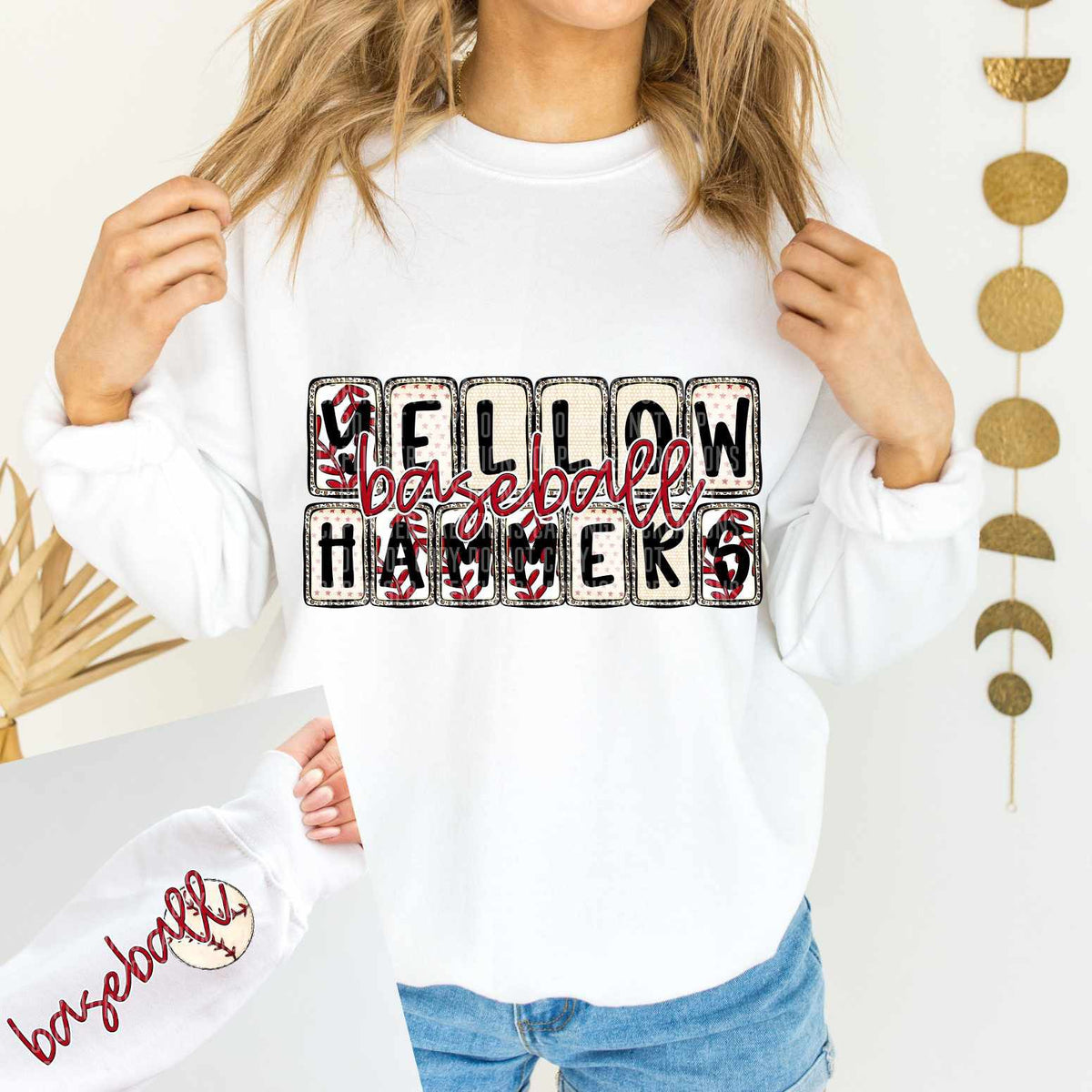Yellow hammers Baseball FRONT (caplinger) 82578 DTF transfer