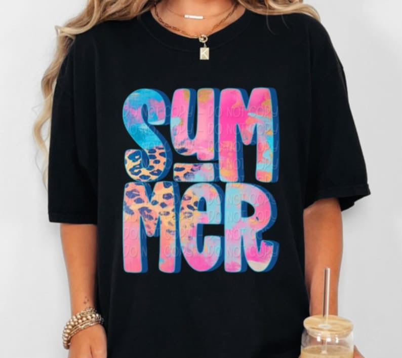 Summer watercolor 99931 DTF transfer