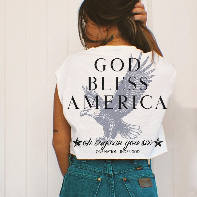 God bless America with Eagle Sunday Special DTF transfer