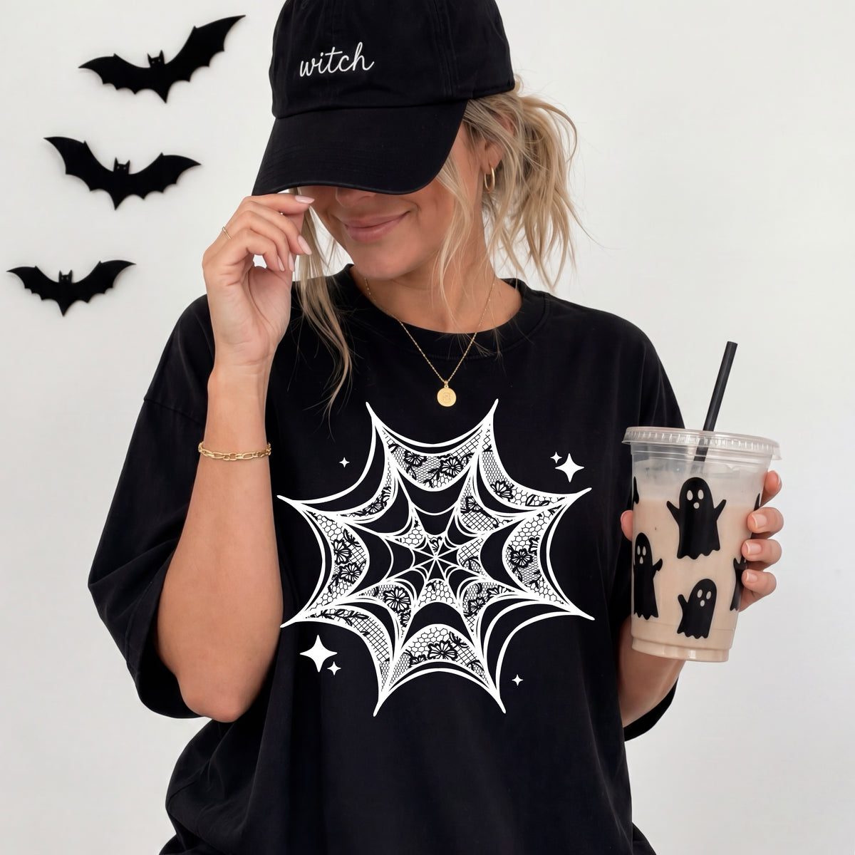 Lace Spiderweb (white) (csc) DTF Transfer