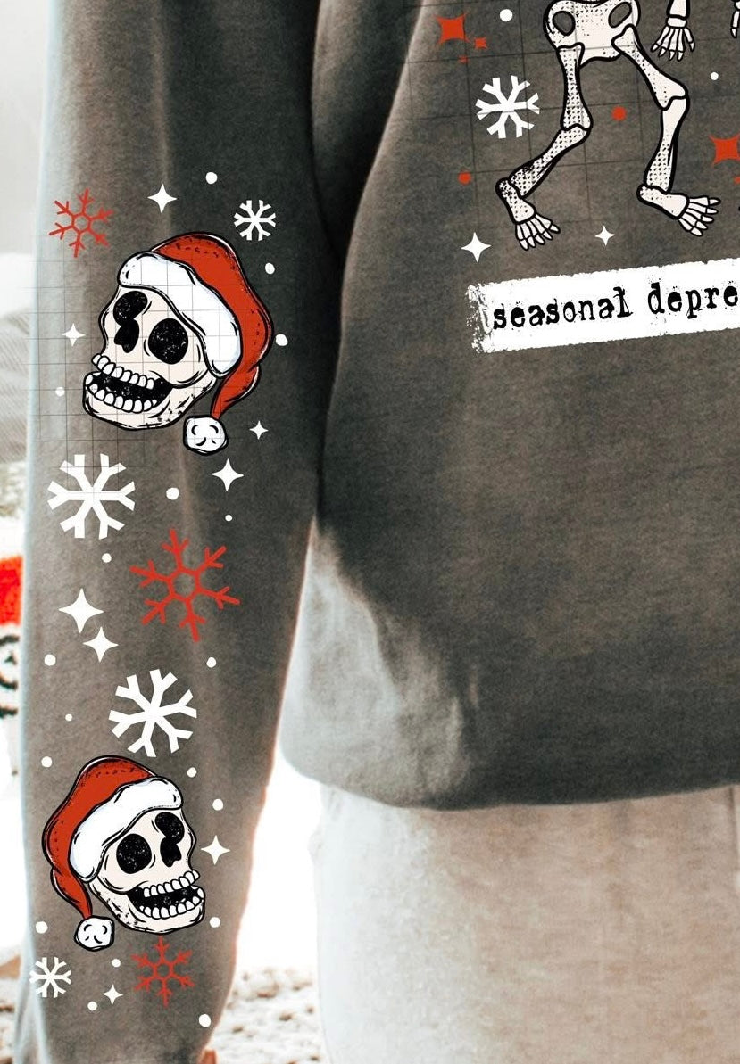 Snow is falling Skellies white accents SLEEVE (CSC) DTF Transfer