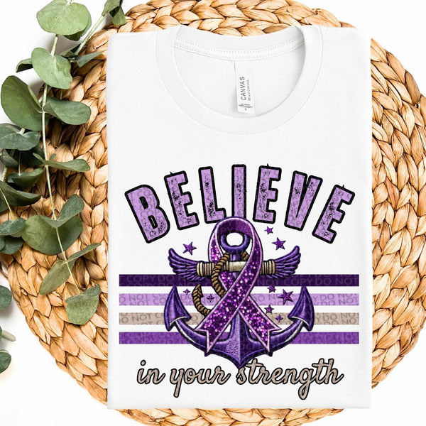 Believe in your strength anchor (HW) 58370 DTF transfer