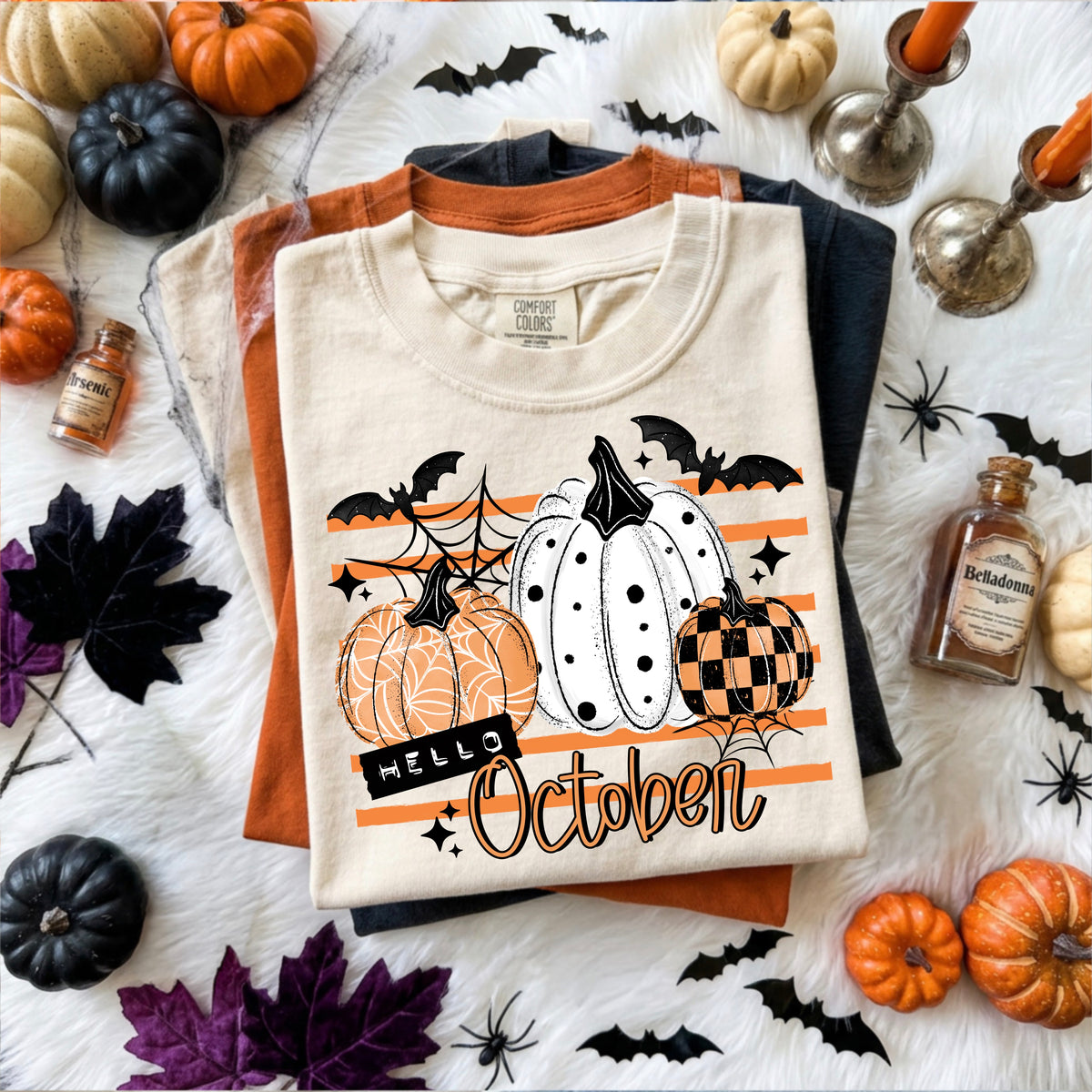 Hello October 3 pumpkins (csc) DTF Transfer