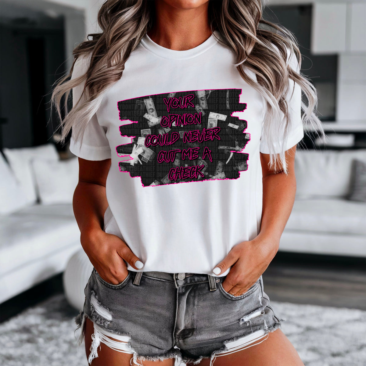 Your opinion never cut me a check 90362 DTF transfer