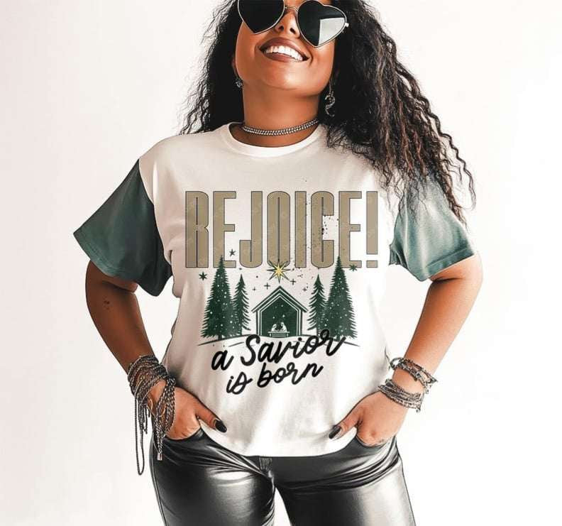 Rejoice a savior is born 73237 DTF transfer