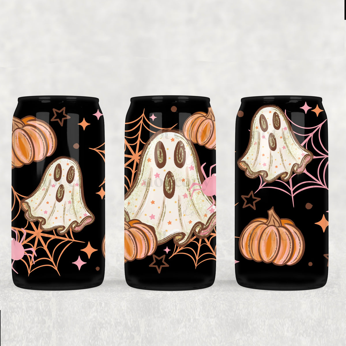 Ghost with pumpkins (exclusive) UV DTF WRAP
