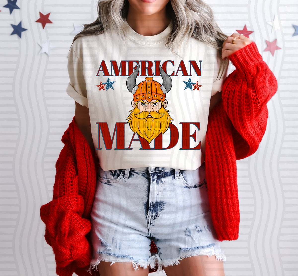 American made vikings (orange) (Caplinger) DTF Transfer