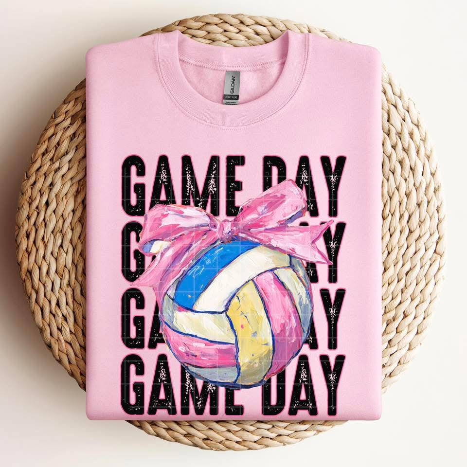 Game day stacked volleyball (SDD) DTF Transfer