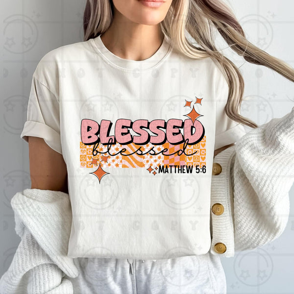Blessed pink and orange (HW) 93475 DTF transfer