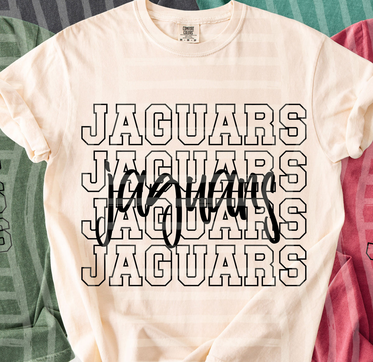 jaguars simple stacked outlines (Caplinger) DTF Transfer