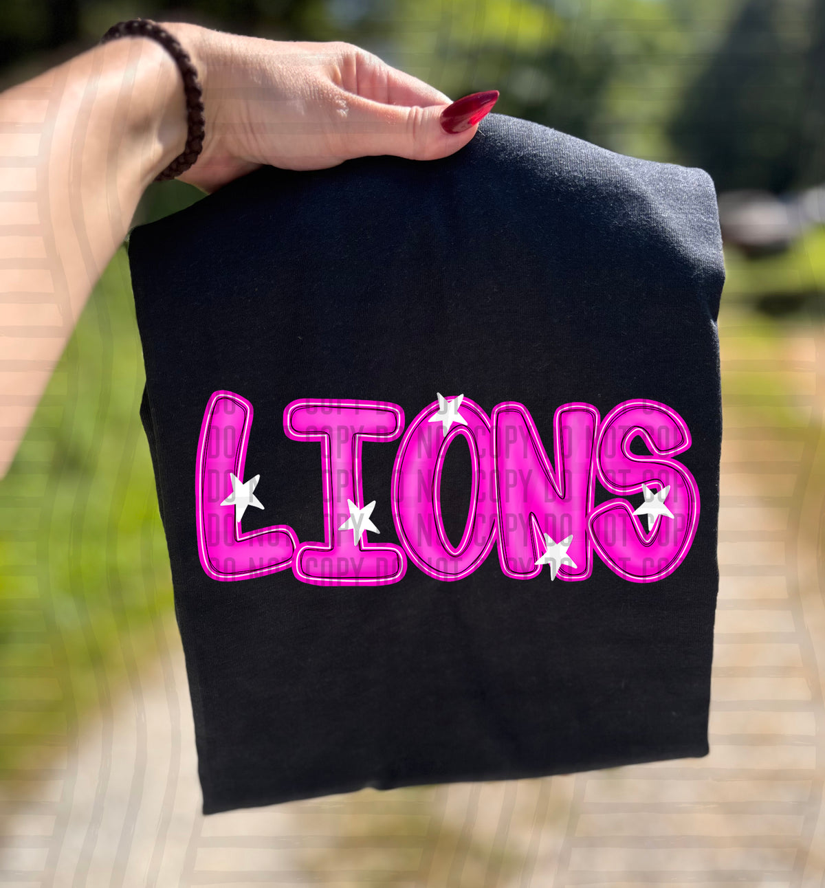 Lions Pink And Preppy Split 112910 DTF transfer