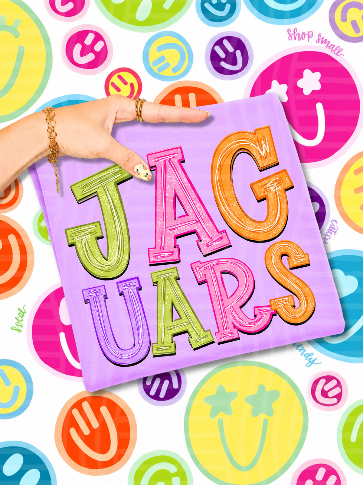 jaguars simply colorful stacked (Caplinger) DTF Transfer