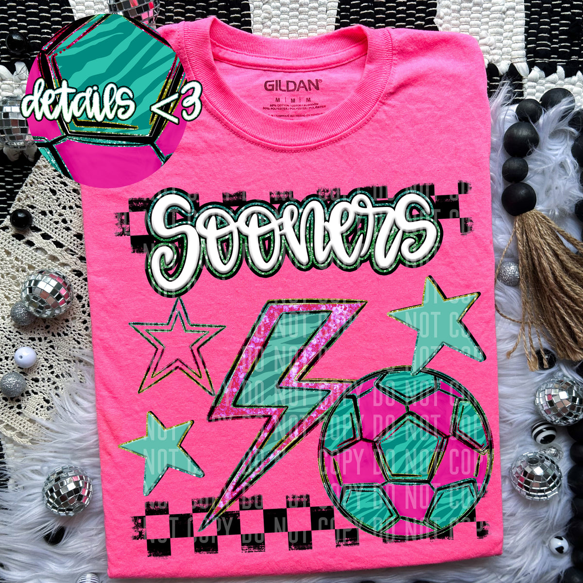 Sooners Rainbow Soccer (Caplinger) 97413 DTF transfer