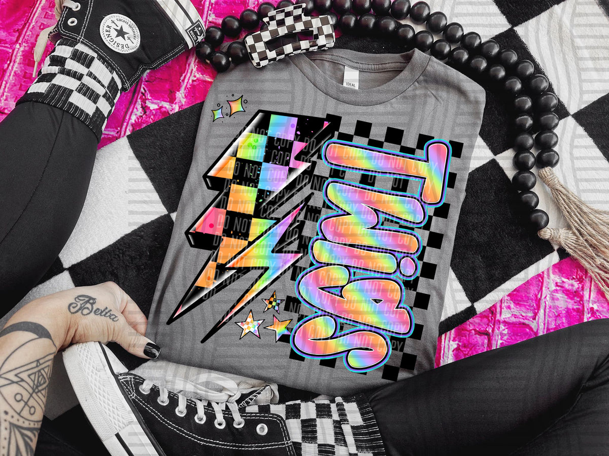 Twigs Neon Bright Circle (Caplinger) DTF transfer