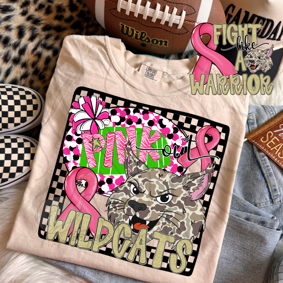 Wildcats pink out camo (DKD) DTF transfer