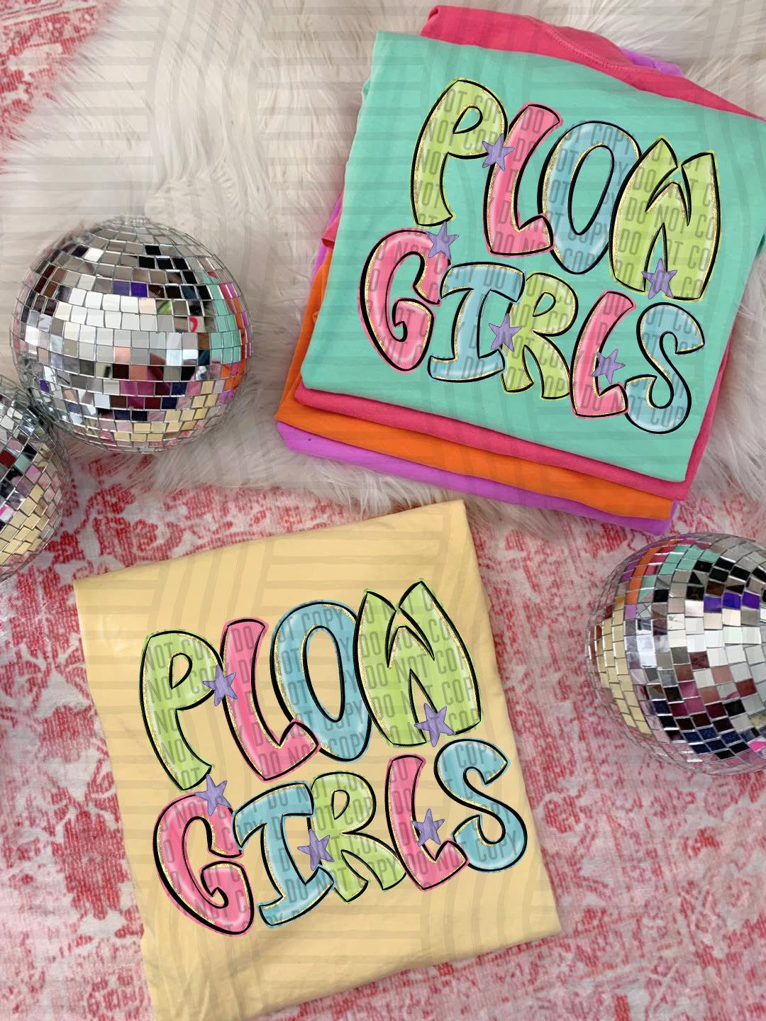 Plowgirls Glittery & Preppy Mascots (Caplinger) DTF transfer