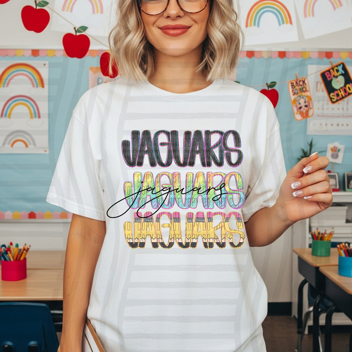 jaguars crayon cutie stacked (Caplinger) DTF Transfer