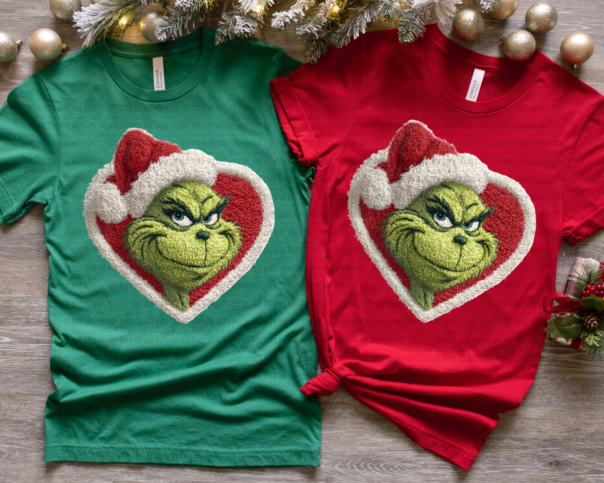 Green guy heart (revel) DTF Transfer