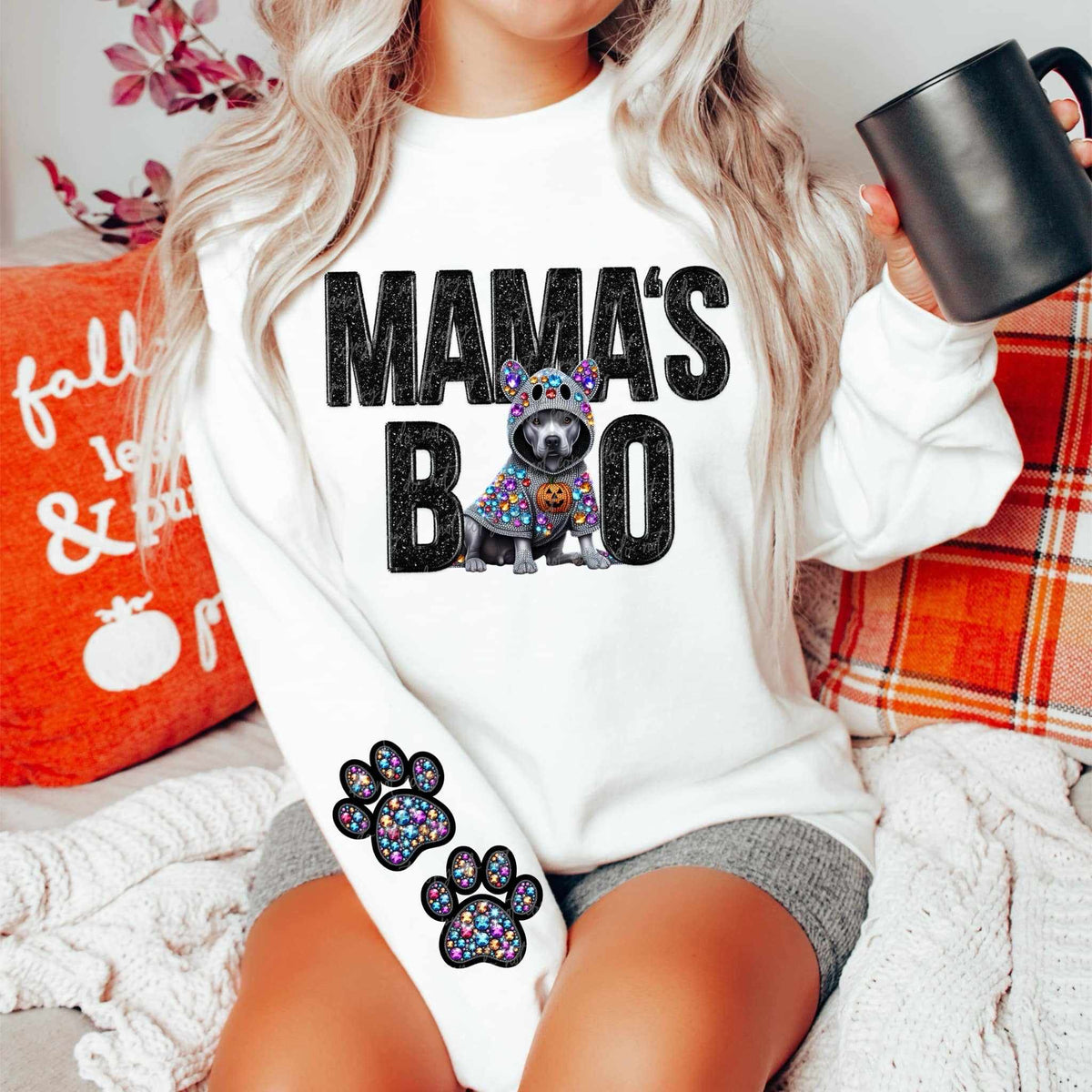 Mamas boo pitbull FRONT ONLY 52882 DTF transfer
