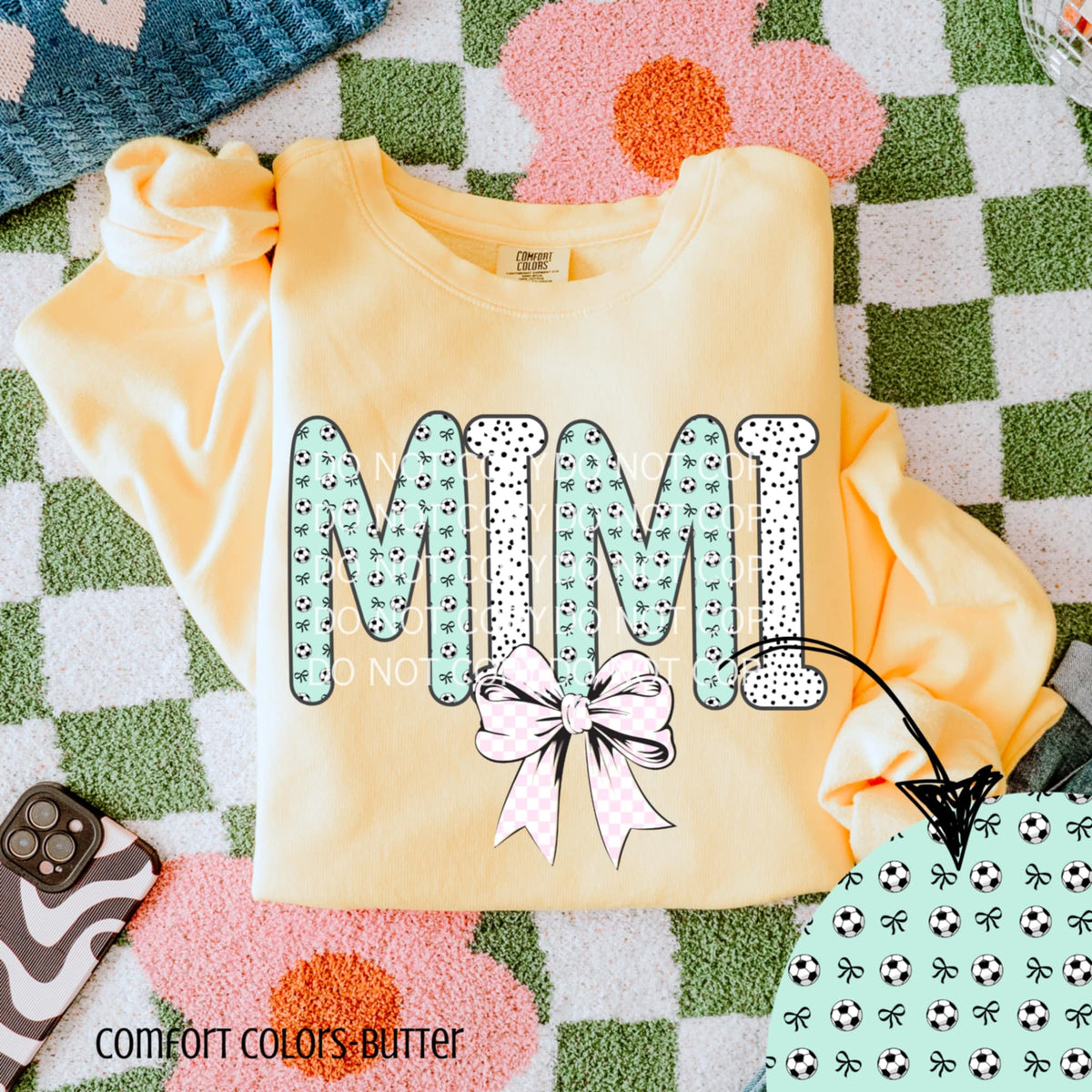 Mimi soccer letters (CSG) 90218 DTF transfer