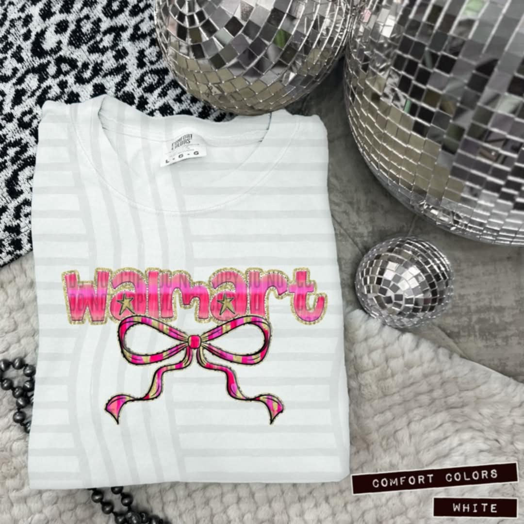 Walmart pink with bow (Caplinger) 100605 DTF transfer