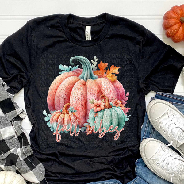 Fall vibes crocheted pumpkins (CITY) 44366 DTF transfer