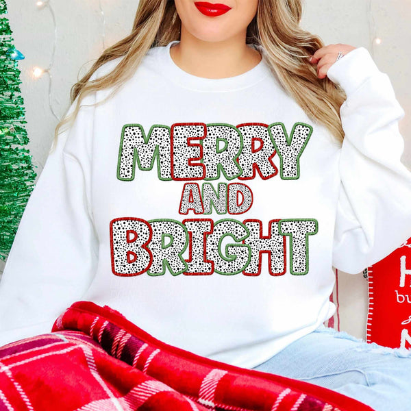 Merry and bright Dalmatian filled  (CITY) 65053 DTF transfer