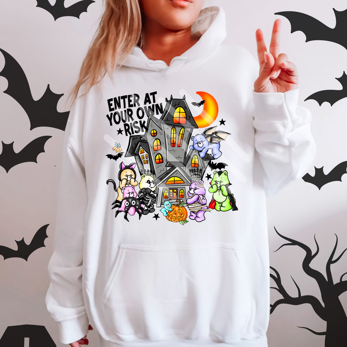 Enter At your own risk bears exclusive DTF transfer