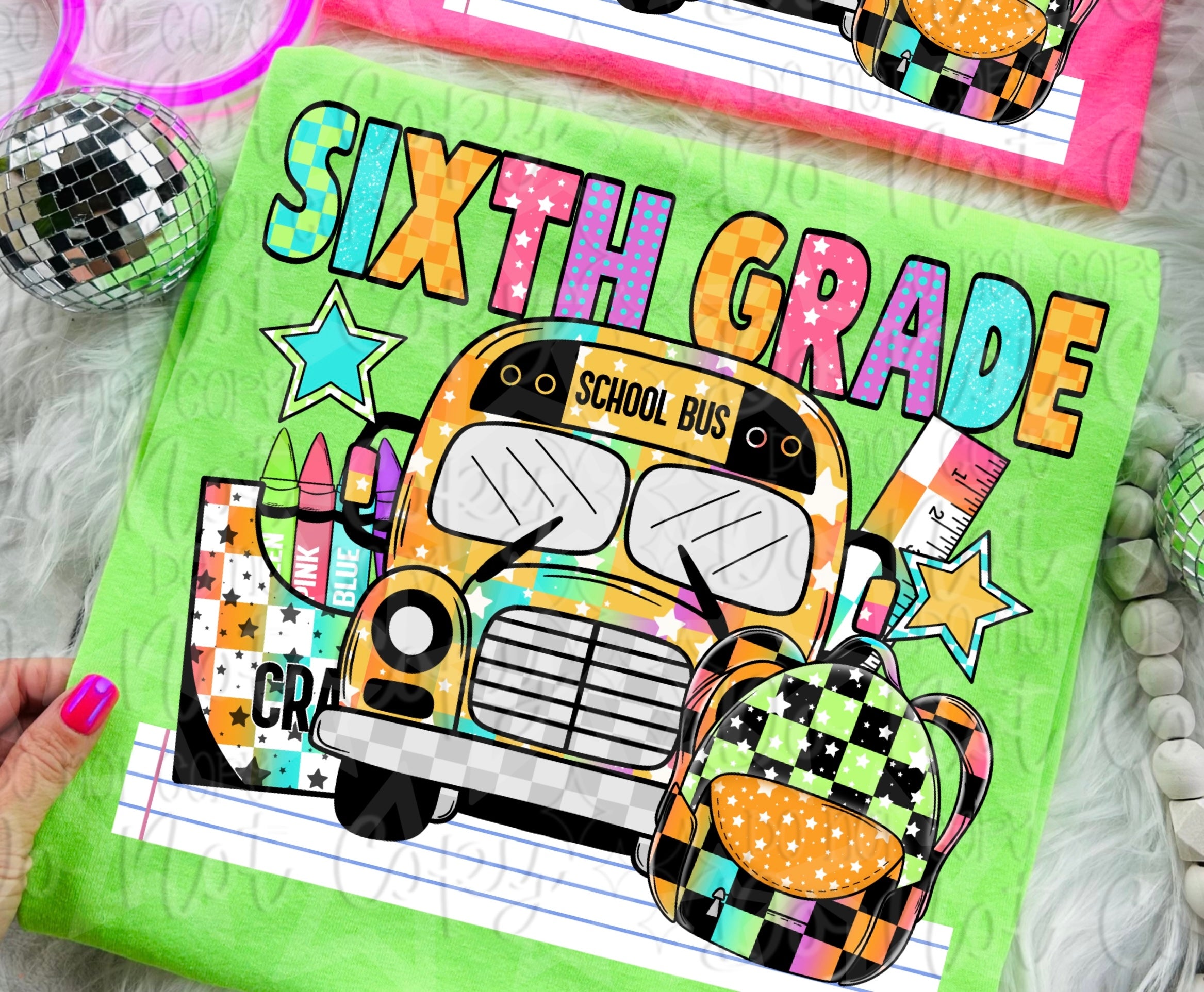 Sixth grade bus (Virgo) 107010 DTF transfer – Mud & Grace Transfers