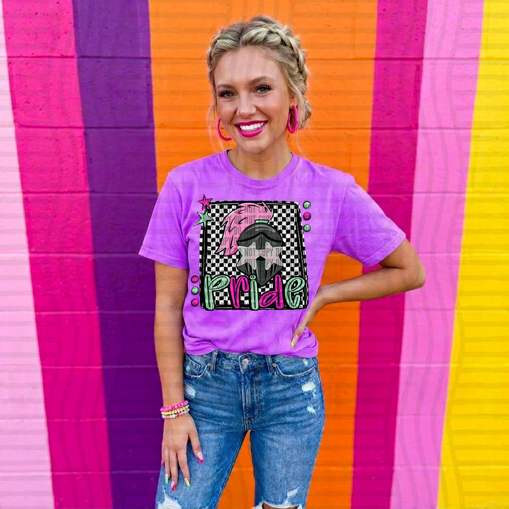 knights pride preppy checkered square colorful (Caplinger) DTF Transfer