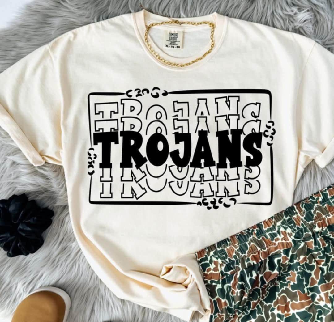 Trojans stacked with frame (S&G) 98118 DTF transfer